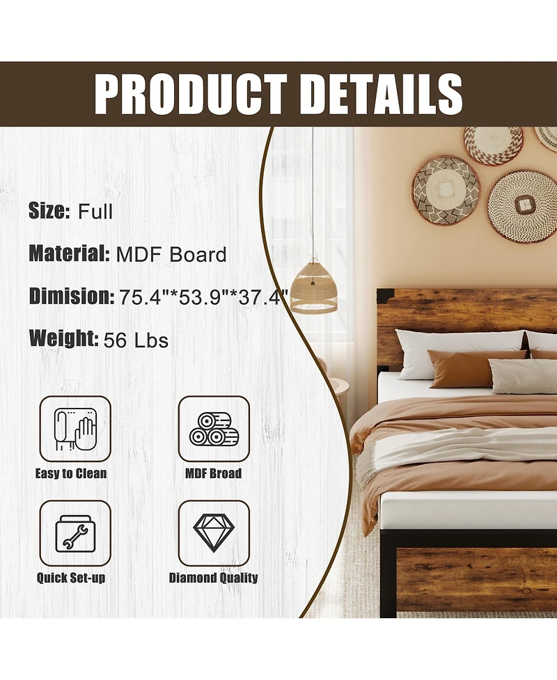gaomon Full Bed Frame