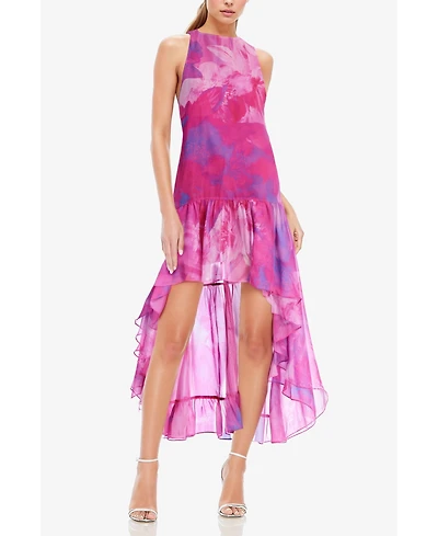 One33 Social Women's The Lila Printed High Low Halter Gown