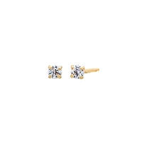 Solitaire Stud Earring 14k - gold