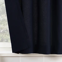 Cotton Blend Button Tab Top Cafe Curtain Pair