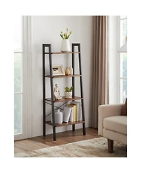 Slickblue 4-Tier Bookshelf Storage Rack, Shelves for Bathroom and Living Room Organization