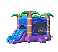 HeroKiddo Enchanted Forest Commercial Grade Inflatable Bounce House & Dual Lane Water Slide Combo (No Blower Included)