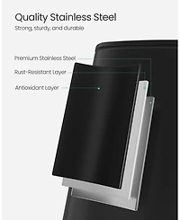 Slickblue 5.2-Gallon (20L) Stainless Steel Kitchen Trash Can with Modern Design