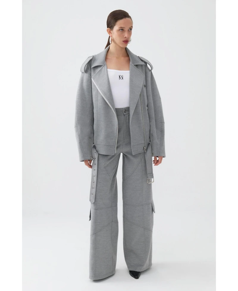 Nocturne Women's Oversized Double-Breasted Coat