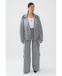 Nocturne Women's Oversized Double-Breasted Coat