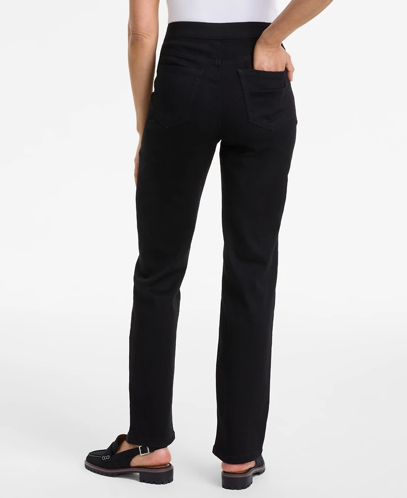 Style & Co Women's Mid-Rise Straight Pull-On Jeans