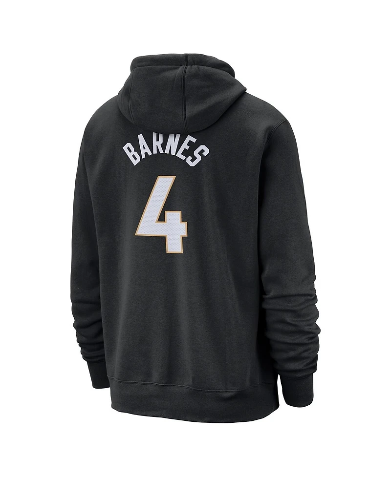 Nike Men's Scottie Barnes Black Toronto Raptors 2024/25 City Edition Name Number Pullover Hoodie