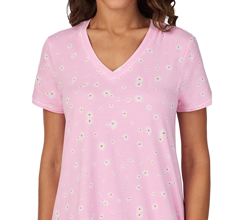 Cuddl Duds Women's Printed Short-Sleeve Sleepshirt