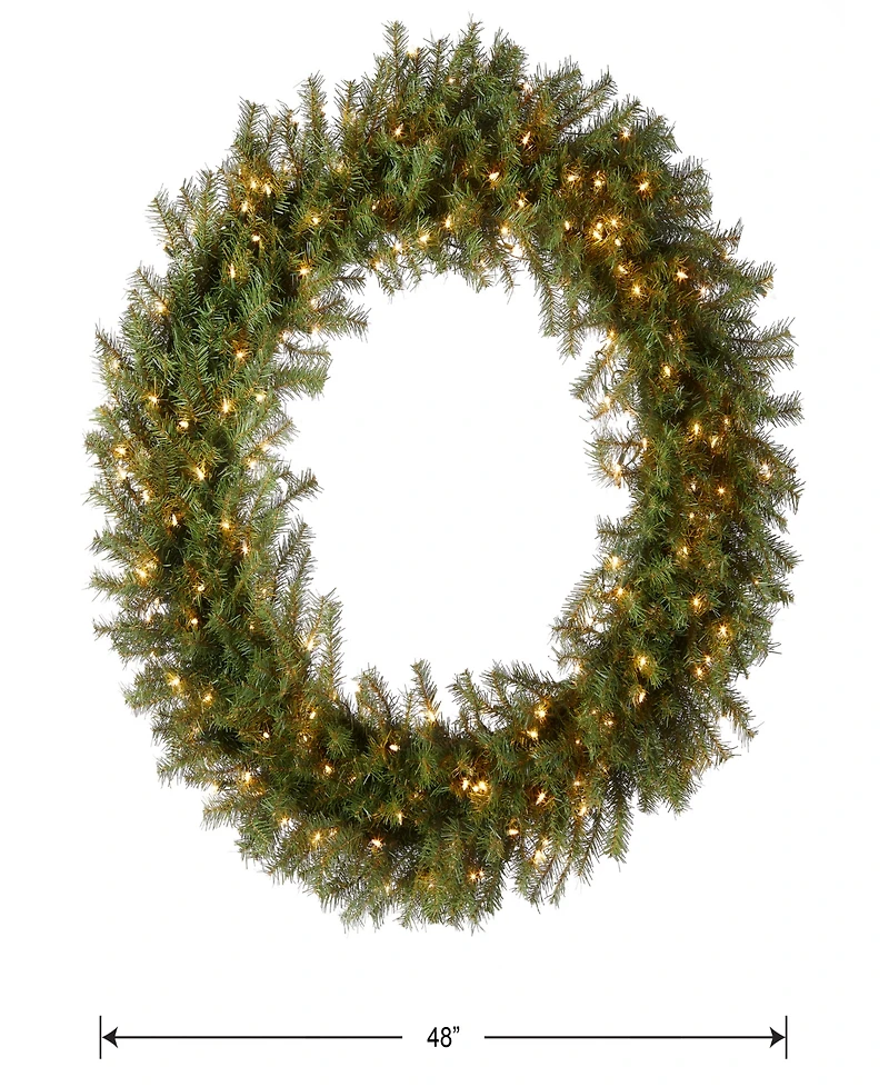 National Tree Company 48" Norwood Fir Wreath With 200 Clear Lights