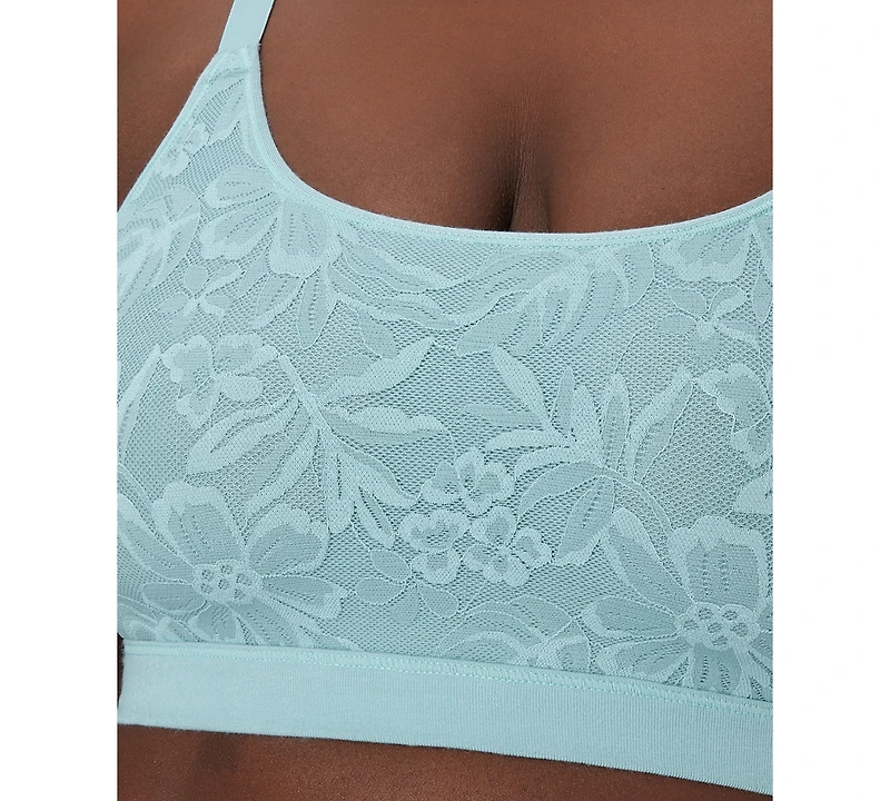 Bali Women's Breathe Lace-Overlay Bralette Dfcmbr