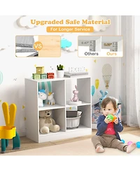 Gouun 4-Cube Kids Bookcase with Open Shelves