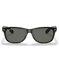 Ray-Ban Unisex Polarized Low Bridge Fit Sunglasses, RB2132F New Wayfarer Classic 55