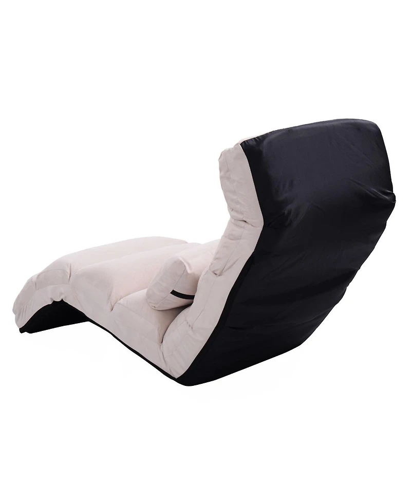 Gouun Folding Lazy Sofa Chair Stylish Sofa Couch Beds Lounge Chair W/Pillow