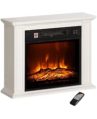 Homcom 26" Freesding Electric Fireplace Heater with Mantel,