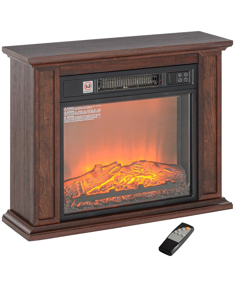 Homcom 26" Freesding Electric Fireplace Heater with Mantel,