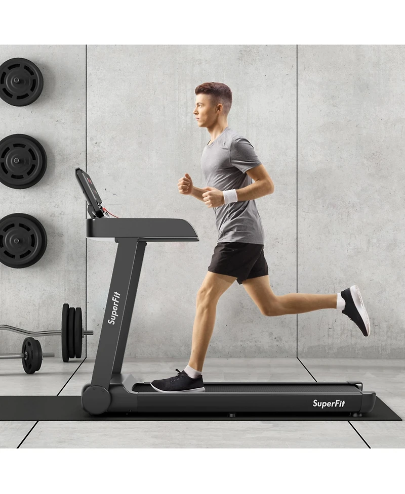 Gymax 2.25HP Electric Motorized Running Machine Treadmill w/ Led Display App Control