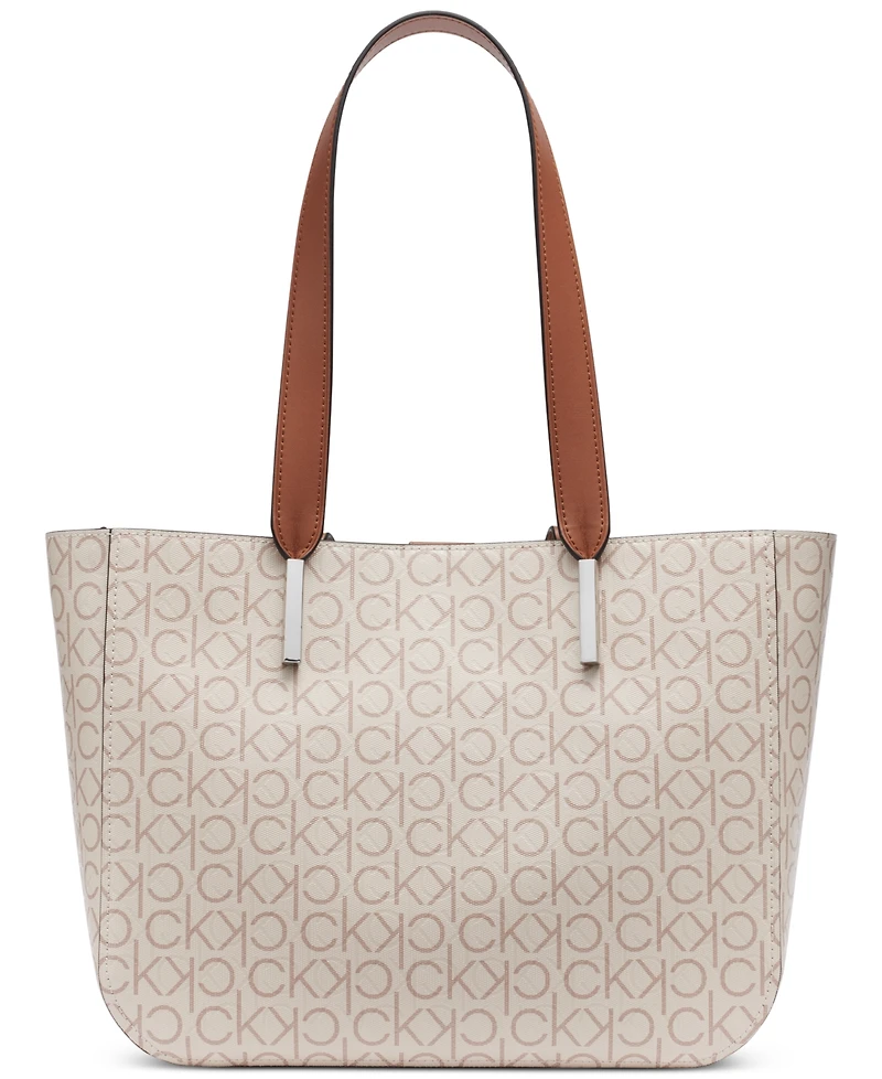 Calvin Klein Audrey Signature Medium Tote Bag