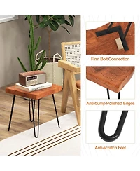 Gouun Square Reclaimed Recycled Indonesia Teak Wood End Table