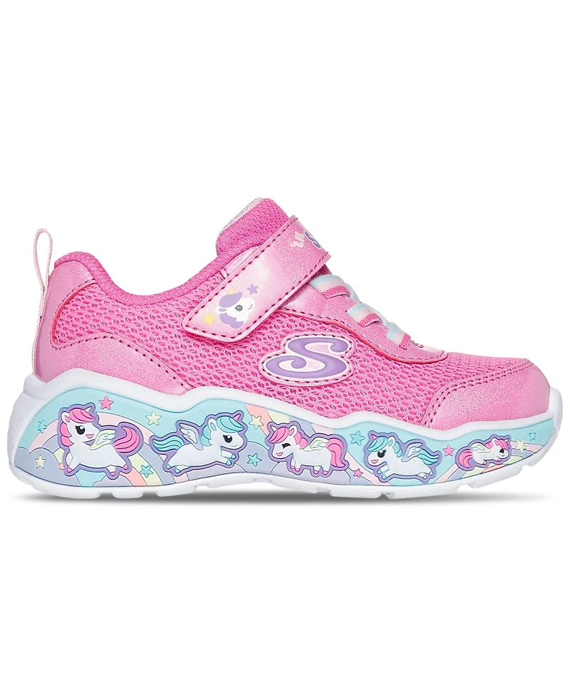 Skechers Toddler Girls' Play Scene - Fun Squad Fastening Strap Casual Sneakers from Finish Line