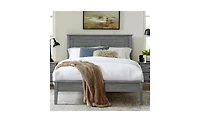 Modern Solid Pine Platform Bed – Sturdy Wood Slat Frame with Contemporary Design for Any Bedroom