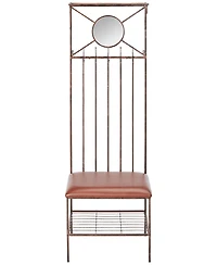 Kings Brand Furniture Pacher 5-Hook Hall Tree Coat Rack With Storage Bench