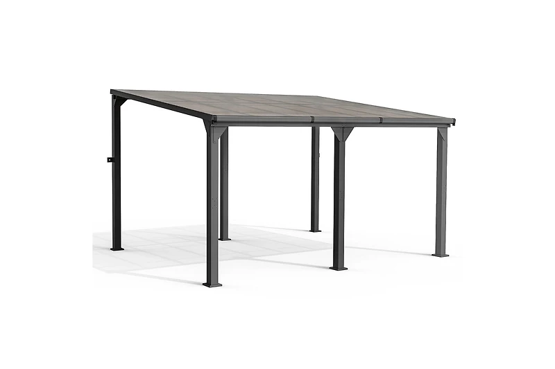 Hardtop Outdoor Gazebo Pergola Aluminum Framed with Sloping Pitched Roof for Garden