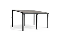 Hardtop Outdoor Gazebo Pergola Aluminum Framed with Sloping Pitched Roof for Garden