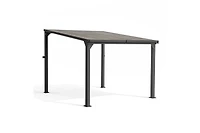 Hardtop Outdoor Gazebo Pergola Aluminum Framed with Sloping Pitched Roof for Garden