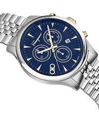 Ferragamo Men's Swiss Chronograph Duo Stainless Steel Bracelet Watch 42mm