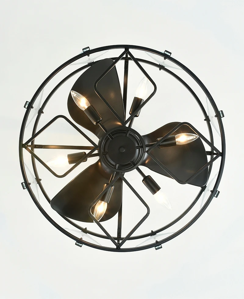 Home Accessories 24.8" Dakota 6-Light Indoor Ceiling Fan with Light Kit and Remote