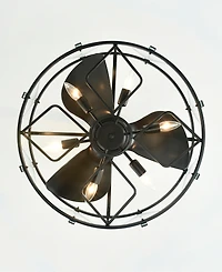 Home Accessories 24.8" Dakota 6-Light Indoor Ceiling Fan with Light Kit and Remote