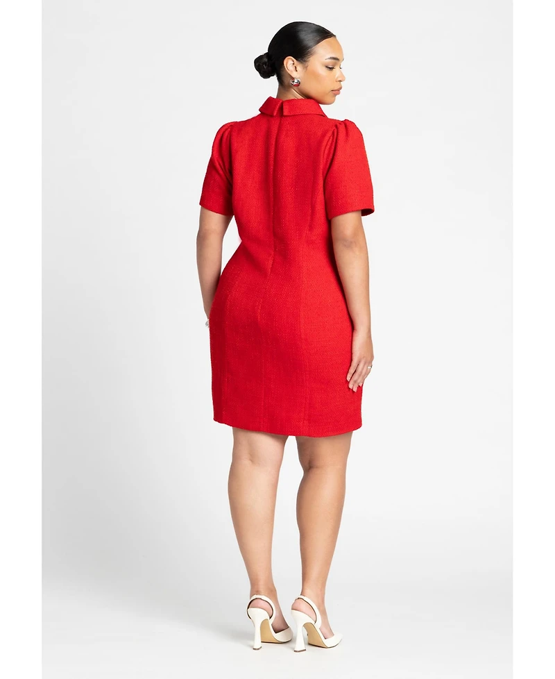 Eloquii Plus Tweed Mini Shirt Dress