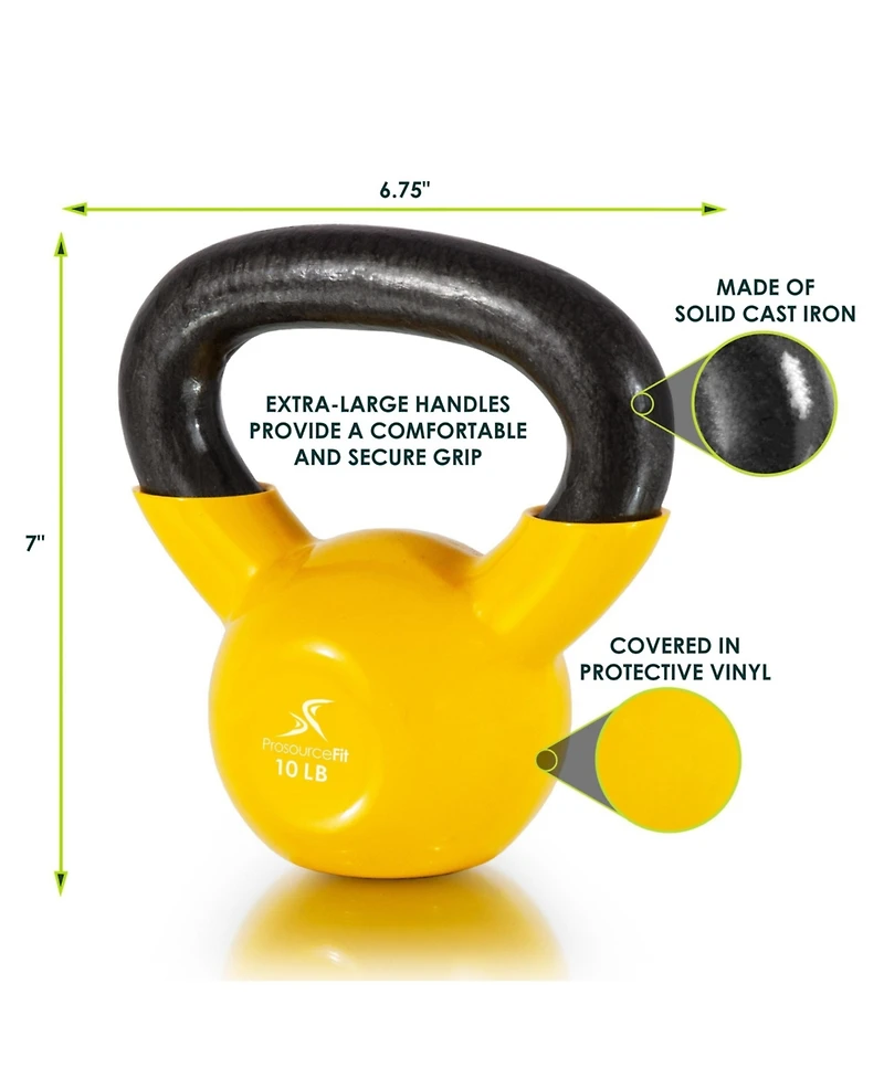 ProsourceFit Vinyl Coated Iron Kettlebell