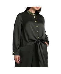 Eloquii Women's Waist Tie Top