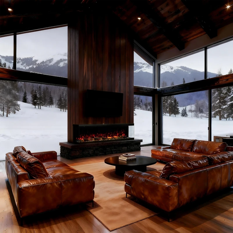 Mondawe 70" Tv Stand with 36" Electric Fireplace With Remote Control and Side Cabinet,White