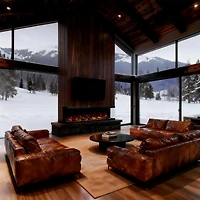 Mondawe 70" Tv Stand with 36" Electric Fireplace With Remote Control and Side Cabinet,White