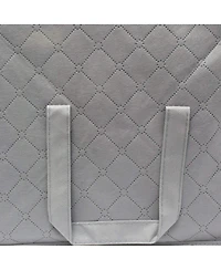 Sorbus Foldable Storage Bag Organizers, 3 Sections, Great for Clothes, Blankets, Closets, Bedrooms, and More, 2-Pack (Gray