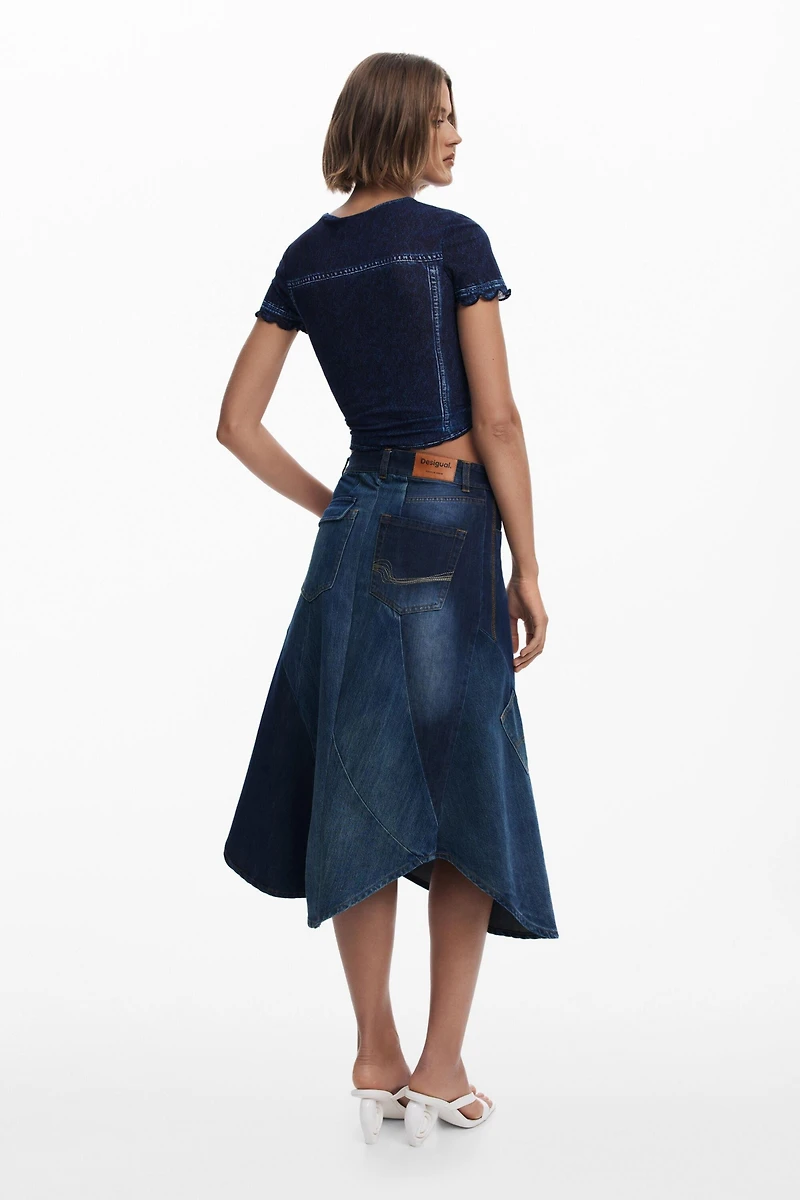 Desigual Women's Patchwork denim skirt