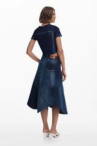 Desigual Women's Patchwork denim skirt
