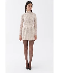 Nocturne Women's Lace Long Sleeve Minidress