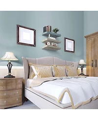3 Pack 16 Inch Sorbus Rustic Floating Shelves - for Bedroom, Kitchen, Living Room, Office - Display Trophies, Books, Frames, etc