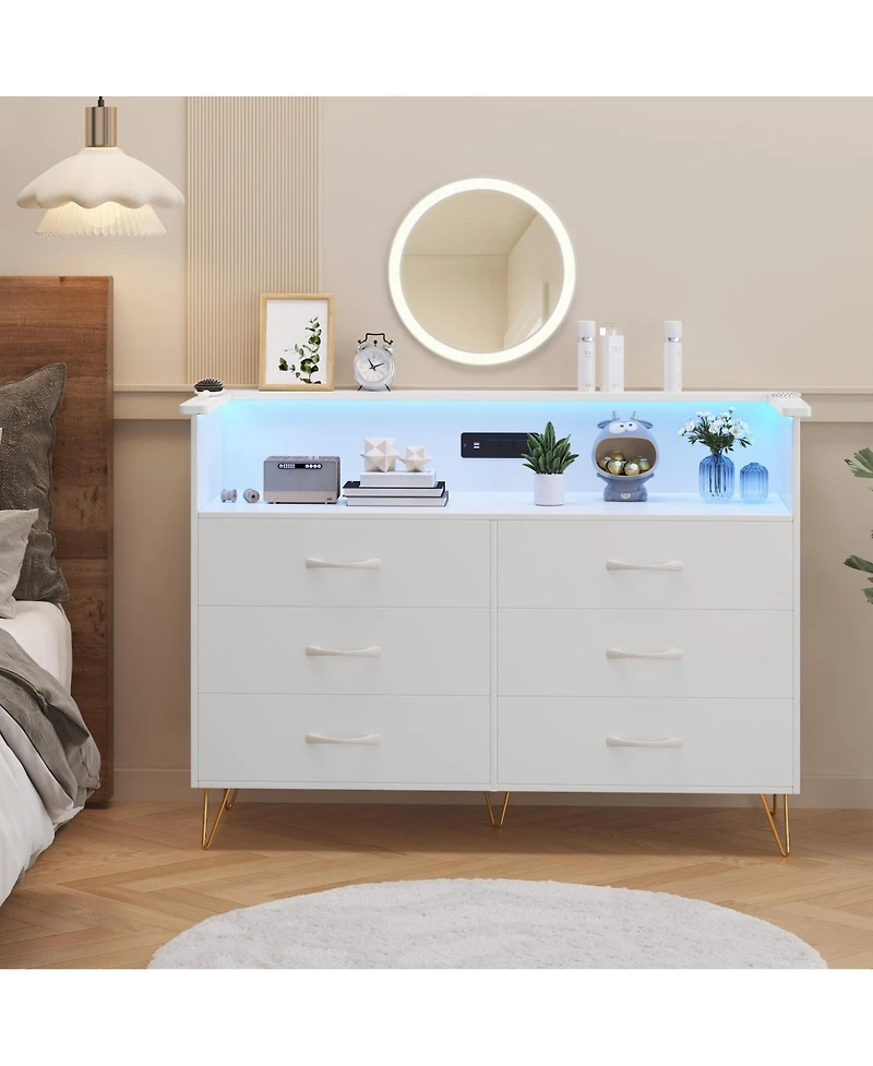 gaomon 6 Drawer Dresser for Bedroom