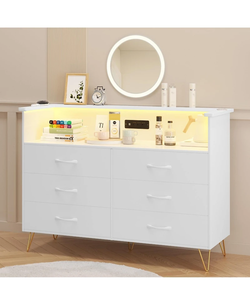 gaomon 6 Drawer Dresser for Bedroom