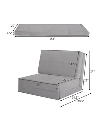 Gouun Convertible Lounger Folding Sofa Sleeper Bed