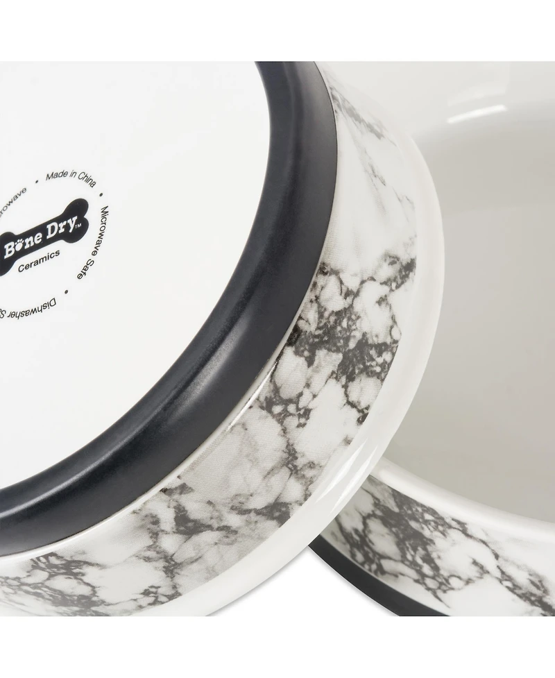 Bone Dry Marble Pet Bowl Set/2