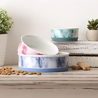 Bone Dry Marble Pet Bowl Set/2