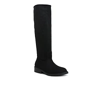 Chiru Round Toe Microfiber Calf Boots Women