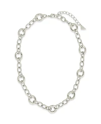 Sterling Forever Carter Round Statement Link Necklace
