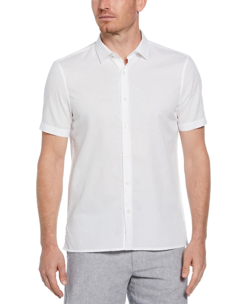 Perry Ellis Men's Dobby-Weave Shirt