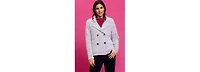 Olsen Women's Plaid Caban Sweater Jacket